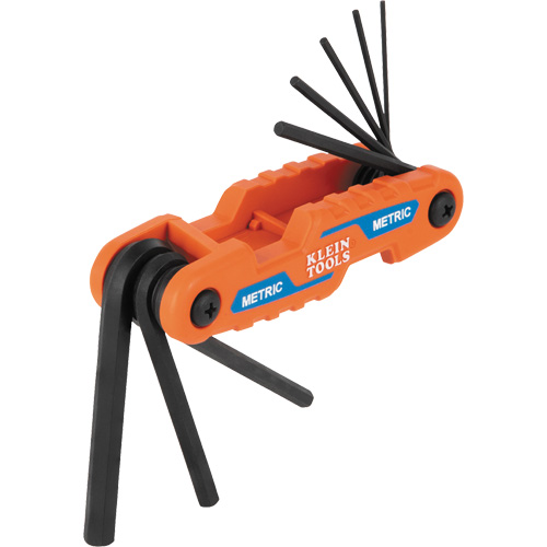 Compact Folding Hex Key Set, 8 Pcs., Metric Duraquip Inc