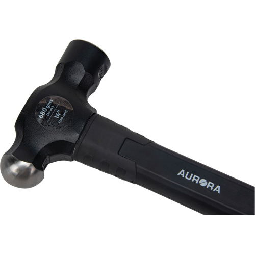 Marteau &agrave; panne ronde, Poids de la t&ecirc;te 24 oz, Face Ordinaire, Prise Fibre de verre Duraquip Inc