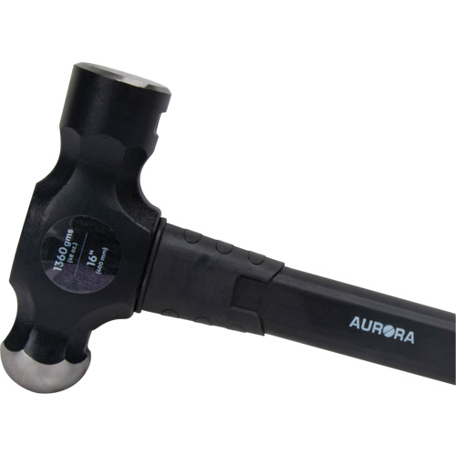 Marteau &agrave; panne ronde, Poids de la t&ecirc;te 48 oz, Face Ordinaire, Prise Fibre de verre Duraquip Inc