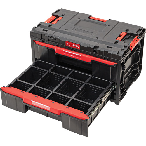 Arx&reg; 2-Drawer Toolbox, 23-1/10" x 15" x 13-2/5", Black Duraquip Inc