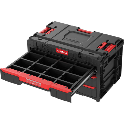 Arx&reg; 3-Drawer Toolbox, 23-1/10" x 15" x 13-2/5", Black Duraquip Inc