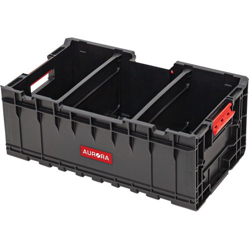 Arx Tool Crate with Dividers, 22-7/10" x 14-1/10" x 9-3/10", Black Duraquip Inc