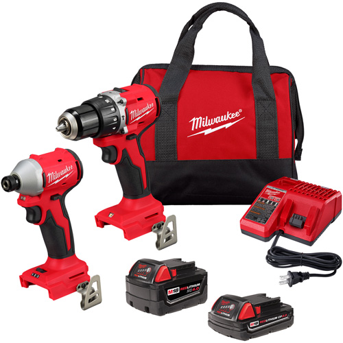 Ensemble combin&eacute; de deux outils compact sans balai, Lithium-ion, 18 V Duraquip Inc