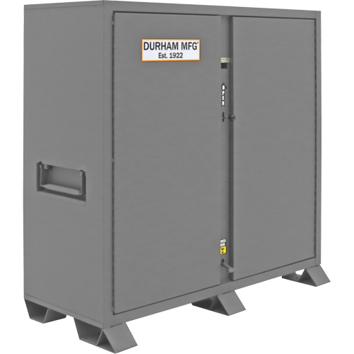 Jobsite Storage Cabinet, Steel, 47.5 Cubic Feet, Grey Duraquip Inc