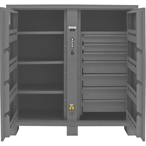 Jobsite Storage Cabinet, Steel, 59 Cubic Feet, Grey Duraquip Inc