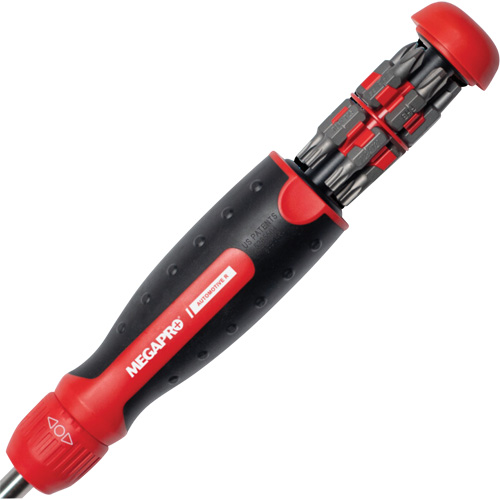 13-in-1 Automotive Ratcheting Multi-Bit Screwdriver, Cushion Grip Handle Duraquip Inc