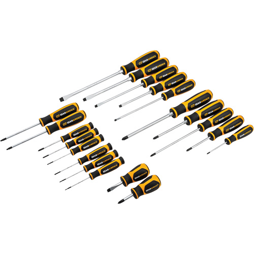 Phillips&reg;, Slotted, Torx&reg; Dual Material Screwdriver Set, 20 Pcs. Duraquip Inc