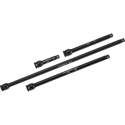 Jeu de rallonges &agrave; chocs, Prise de 3/8", Fini Phosphate de mangan&egrave;se, 4 Mcx Duraquip Inc