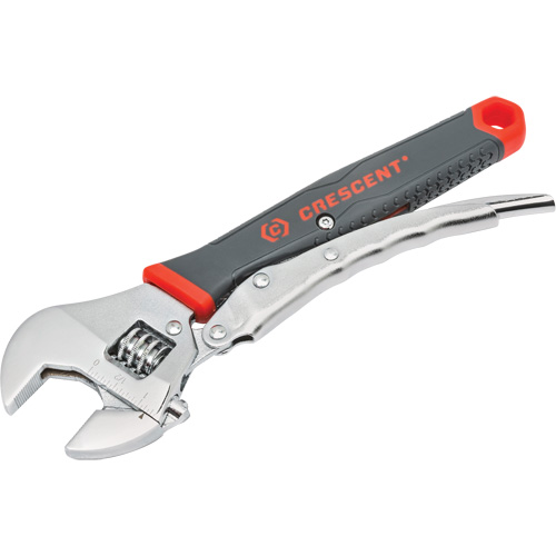 Locking Adjustable Dual Material Wrench, 10" L, 2-18/25" Max Width, Chrome/Polished Duraquip Inc