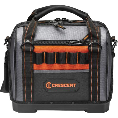 14" Tradesman Closed Top Tool Bag, Polyester, 32 Pockets, Black/Grey Duraquip Inc