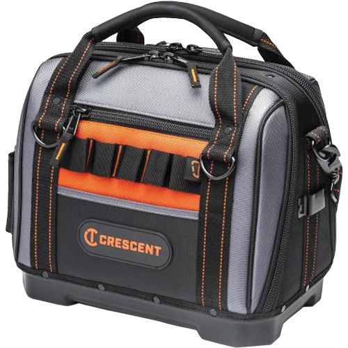 14" Tradesman Closed Top Tool Bag, Polyester, 32 Pockets, Black/Grey Duraquip Inc