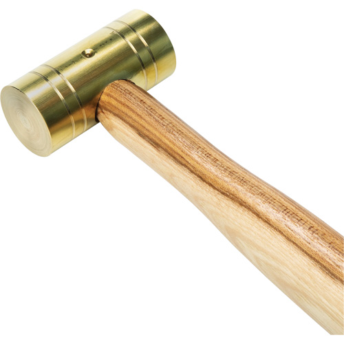 Marteau en laiton avec manche en noyer, Poids de la t&ecirc;te 1 lb, 11" lo Duraquip Inc