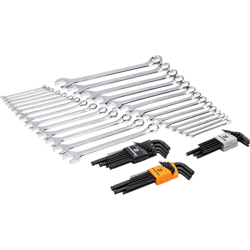 6-Point Combination Wrench and Hex Key Set in Foam Storage Tray Duraquip Inc
