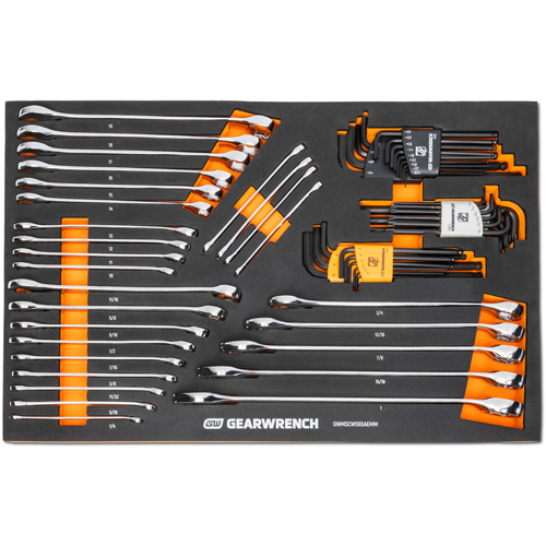 6-Point Combination Wrench and Hex Key Set in Foam Storage Tray Duraquip Inc