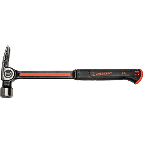 Milled-Face Framing Hammer, 28 oz., Solid Steel Handle, 16" L Duraquip Inc