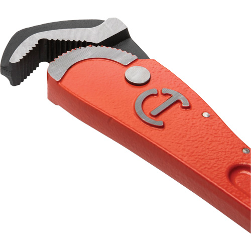 Cl&eacute; pour tuyau acier auto-ajustable, Cap des m&acirc;choires 1-1/2", Longueur 12", Fini Rev&ecirc;tement en poudre, Prise Non-ergonomique Duraquip Inc