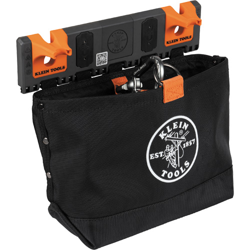 Module de poche pour quincaillerie avec crochet en S Bucket Work Centre, Nylon, 1 pochettes, Noir/Orange Duraquip Inc