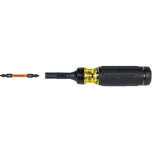 15-in-1 Ratcheting Impact-Rated Multi-Bit Torsion Zone Screwdriver, 9-1/2" L, Cushion Grip Handle Duraquip Inc