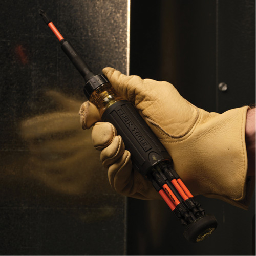 15-in-1 Ratcheting Impact-Rated Multi-Bit Torsion Zone Screwdriver, 9-1/2" L, Cushion Grip Handle Duraquip Inc