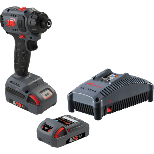 Ensemble de tournevis compact sans fil, 1/4", 37 lb-pi Couple max., 20 V, Lithium-ion Duraquip Inc