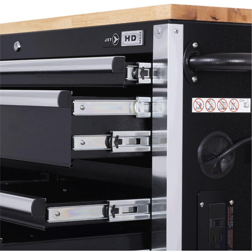 HDRC5212 HD Series Roller Cabinet, 12 Drawers, 51-1/4" W x 21" D x 40-3/10" H, Black Duraquip Inc