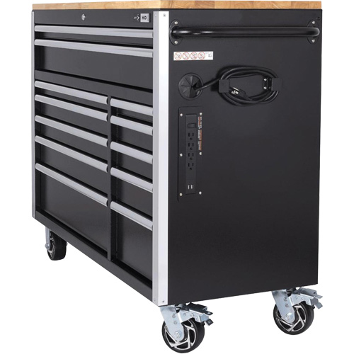 HDRC5212 HD Series Roller Cabinet, 12 Drawers, 51-1/4" W x 21" D x 40-3/10" H, Black Duraquip Inc