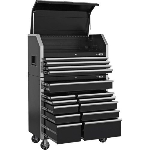 HDCC-4115 HD Series Toolbox Combo, 21-1/2" D x 44-1/5" W x 63-3/10" H, Black Duraquip Inc