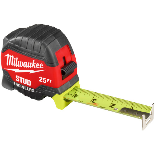Stud Tape Measure with Engineer's Scale, 1-5/16" x 25' Duraquip Inc