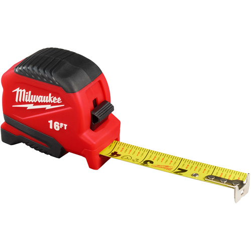 Compact Tape Measure, 1" x 16' Duraquip Inc