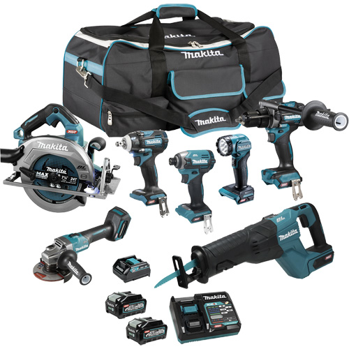 XGT Brushless 7-Tool Combo Kit, Lithium-Ion, 40 V Duraquip Inc