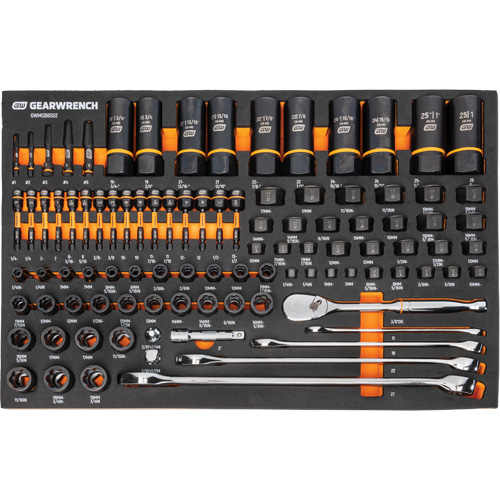 Jeu d'outils de m&eacute;canicien dans des plateaux modulaires en mousse avec conteneur de rangement, 247 morceaux Duraquip Inc
