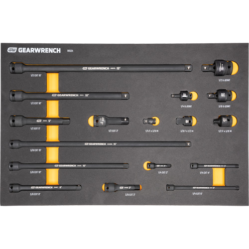 Jeu d'outils de m&eacute;canicien dans des plateaux modulaires en mousse avec conteneur de rangement, 247 morceaux Duraquip Inc