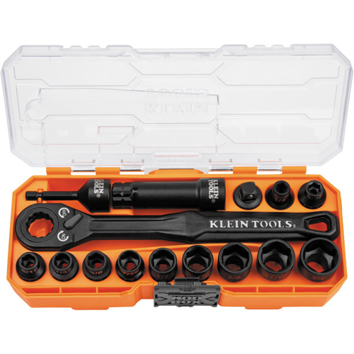 Jeu de douilles &agrave; chocs ouvertes essentielles KNECT, 28 Mcx, Chocs, Prise de 3/8" Duraquip Inc