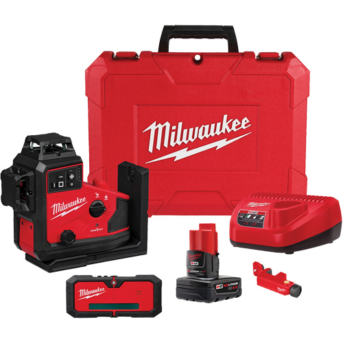 M12 Green 360° 3-Plane Laser with Automatic Alignment & Receiver Duraquip Inc