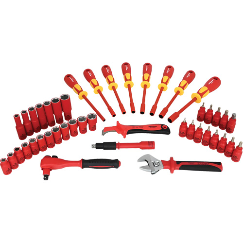 Insulated Socket & Tool Set, 44 Pcs Duraquip Inc