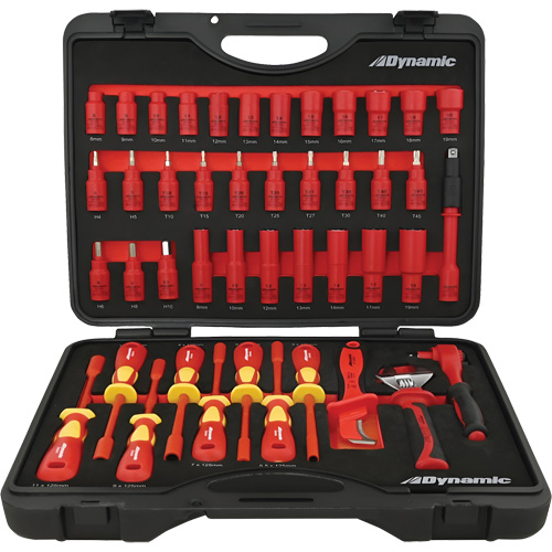 Insulated Socket & Tool Set, 44 Pcs Duraquip Inc