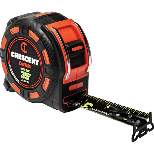 Ruban &agrave; mesurer Shockforce NITE EYE, 1-1/4" x 35', Marques de goujon SAE Duraquip Inc