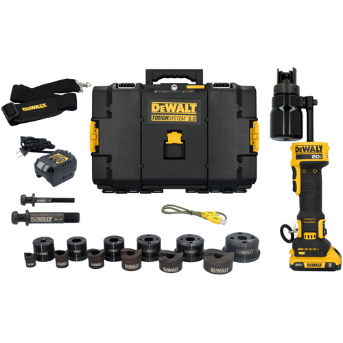 Ensemble d'outil de poinçonnage hydraulique avec poinçons & fili&egrave;res de 1/2" &agrave; 2" Duraquip Inc
