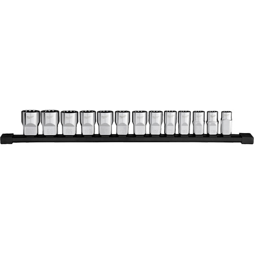Jeu de douilles m&eacute;triques &agrave; 12 pans, 13 Mcx, Prise de 1/2" Duraquip Inc