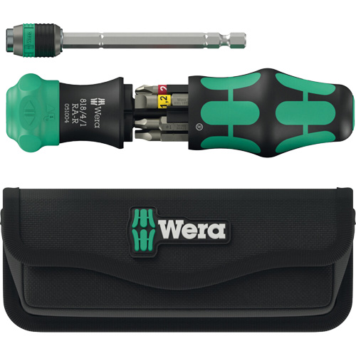 Tournevis &agrave; cliquet Kraftform Kompakt 26 RA-R avec pochette, Prise Plastique Duraquip Inc