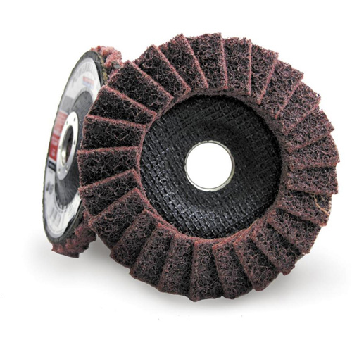 Disque &agrave; lamelles incurv&eacute; pour traitement de surface POWERBLEND SCD, 4-1/2" x 7/8", Type 29, Grain Moyen Duraquip Inc