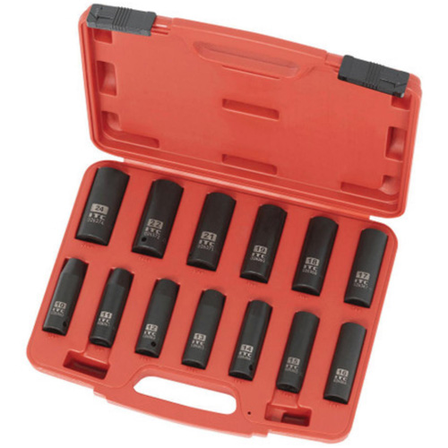 Jeu de douilles m&eacute;triques IPS-1312DM, 13 Mcx, Chocs, Prise de 1/2", Profond Duraquip Inc