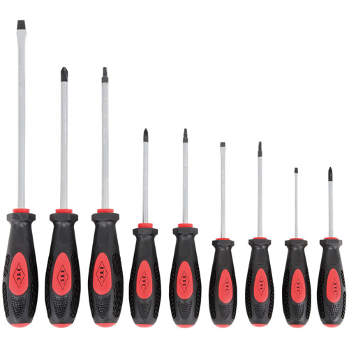 IESD-9S Ergonomic Screwdriver Set, 9 Pcs., Magnetic Duraquip Inc
