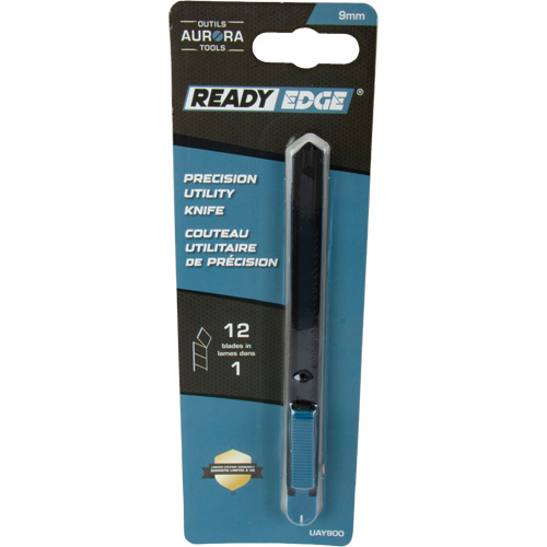 9mm Standard-Duty Knife, Stainless Steel, Plastic Handle Duraquip Inc