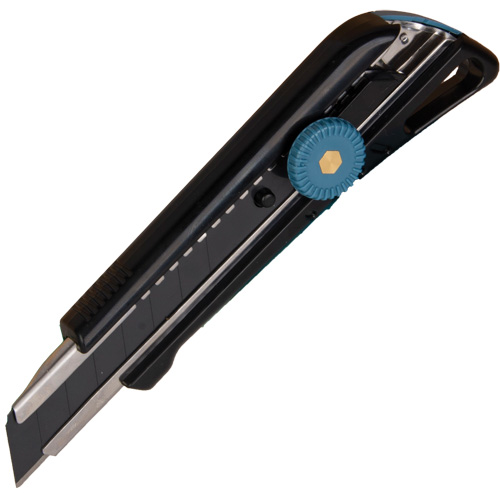 18mm Professional Knife with Ratchet, Stainless Steel, Heavy-Duty, Plastic Handle Duraquip Inc