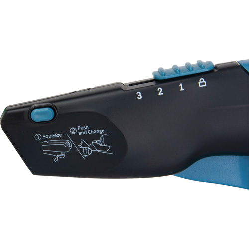 Retractable Safety Knife , Stainless Steel, Heavy-Duty, Plastic/Aluminum Handle Duraquip Inc