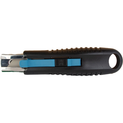 Standard-Duty Retractable Safety Knife, Stainless Steel, Rubber Handle Duraquip Inc