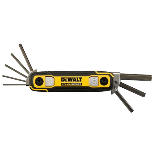 TOUGHSERIES Folding Locking Hex Key, 8 Pcs., Metric Duraquip Inc