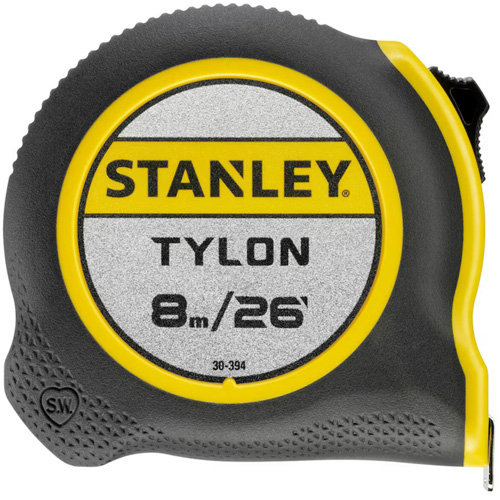 Tylon Tape Measure, 26'/8 m, Imperial & Metric Graduations Duraquip Inc