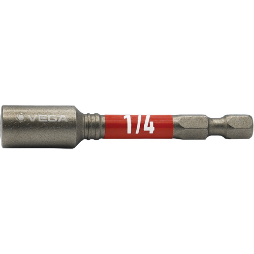 Impactech&reg; Nut Driver, 1/4" Tip, 1/4" Drive, 2-9/16" L, Magnetic Duraquip Inc